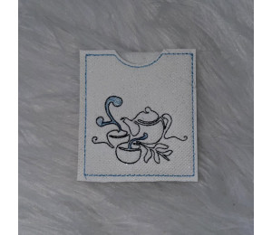 2€ ZUSATZTÜRCHEN 18. Dezember - Stickserie - ITH Teebeutel Verpackung